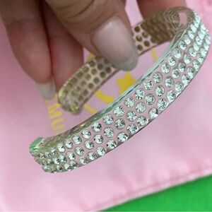 Sparklemuse Pave Crystal Clear Cuff